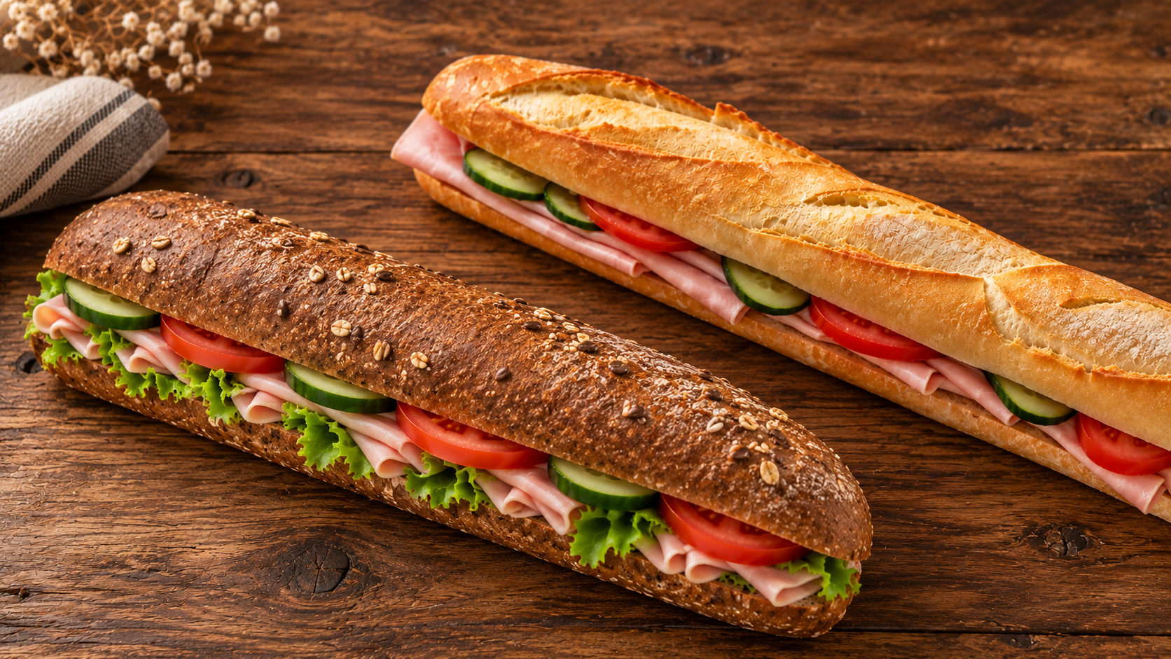 1/2 Baguette hell oder dunkel