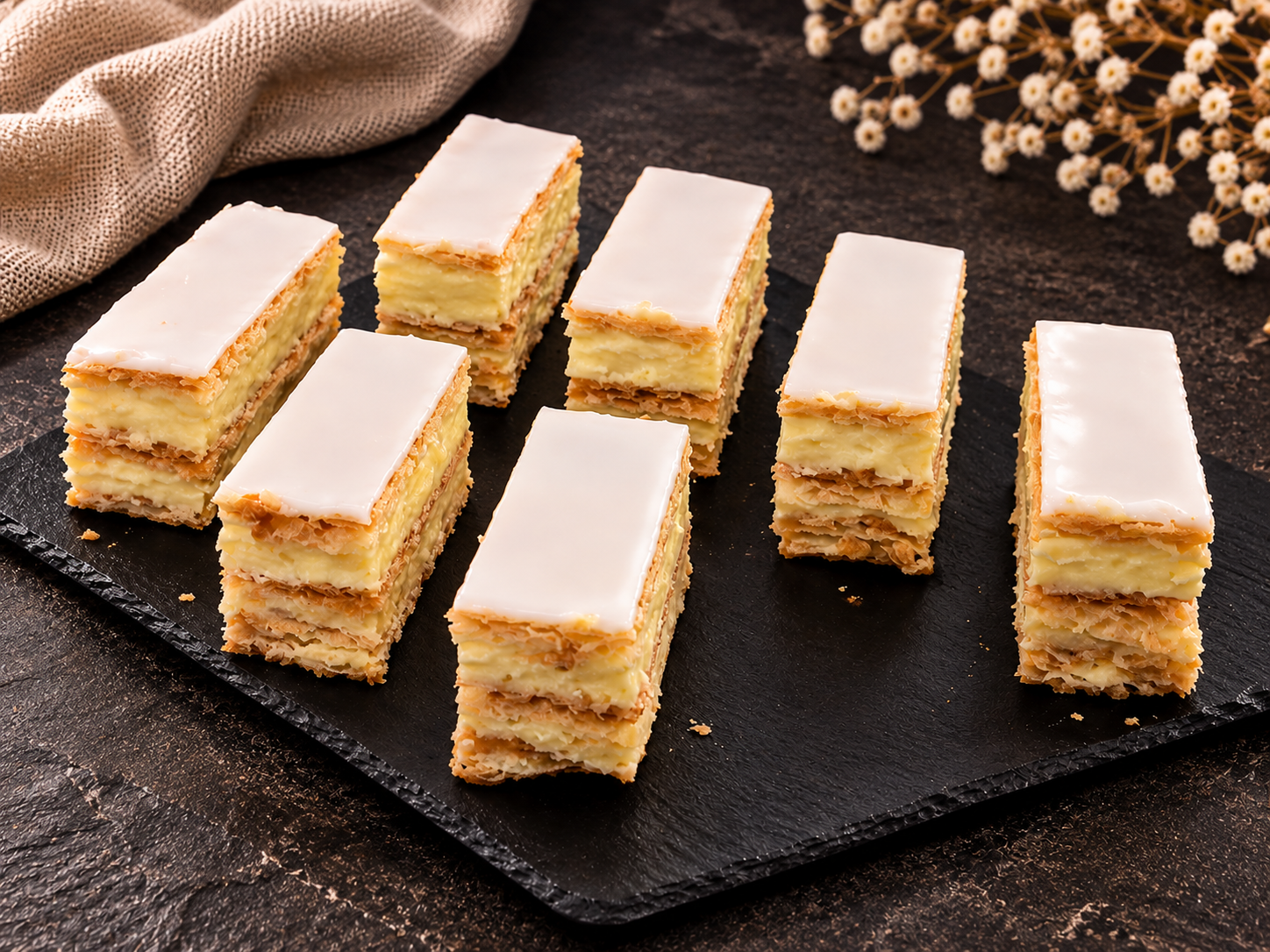 Mini-Creme-Schnitte (Mindestbestellmenge: 10 Stück)